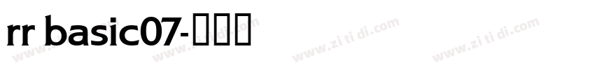 rr basic07字体转换